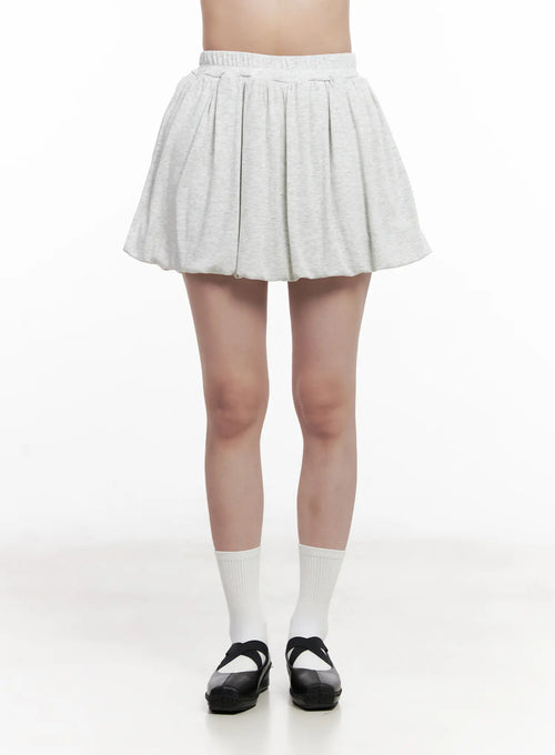 Comfy Gray Pleated Skirt CL516